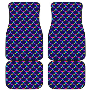 Mermaid Scales Pattern Print Front and Back Car Floor Mats