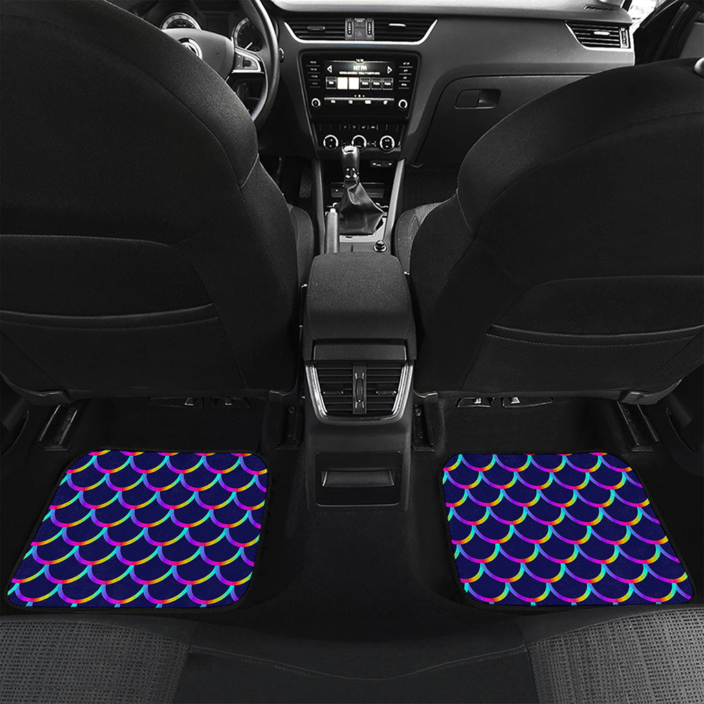 Mermaid Scales Pattern Print Front and Back Car Floor Mats