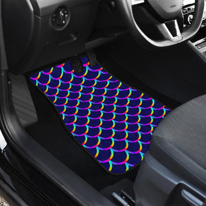 Mermaid Scales Pattern Print Front and Back Car Floor Mats