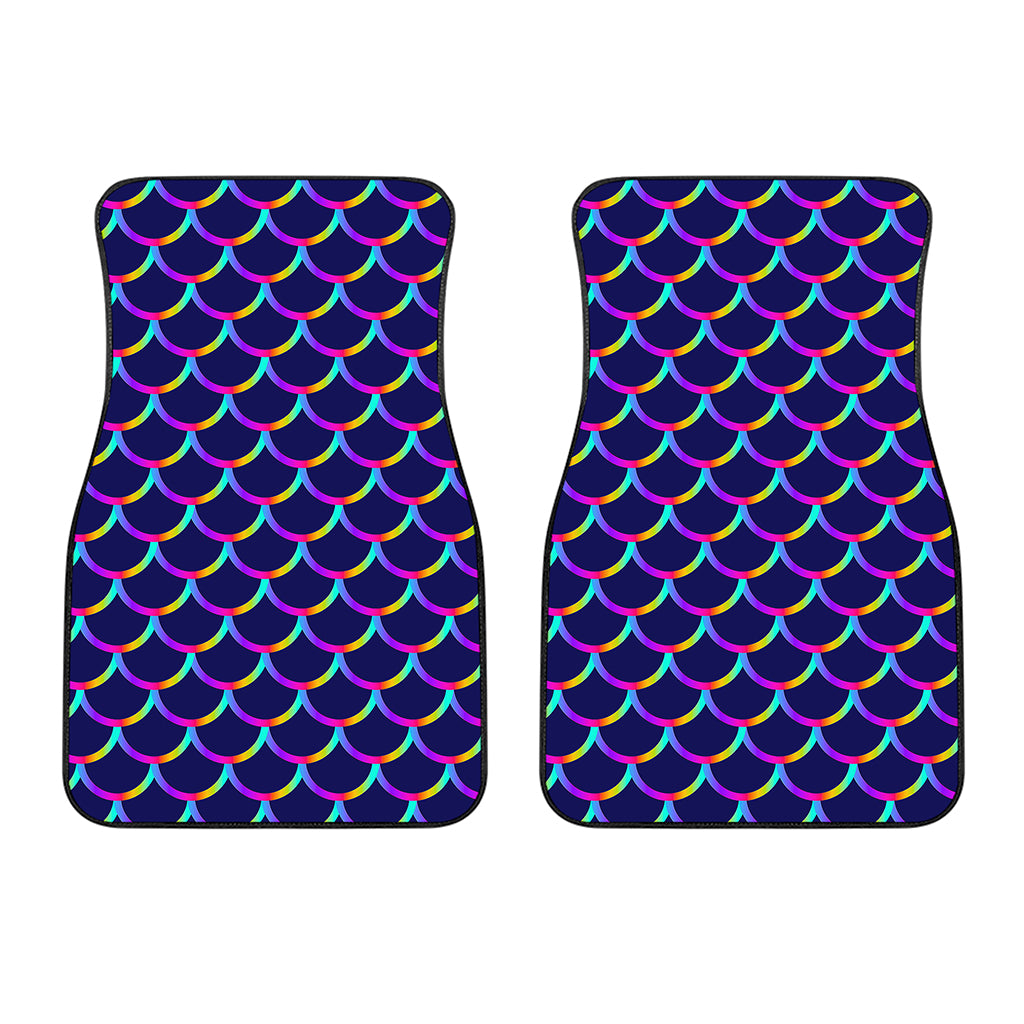 Mermaid Scales Pattern Print Front Car Floor Mats