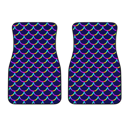 Mermaid Scales Pattern Print Front Car Floor Mats