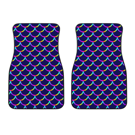 Mermaid Scales Pattern Print Front Car Floor Mats