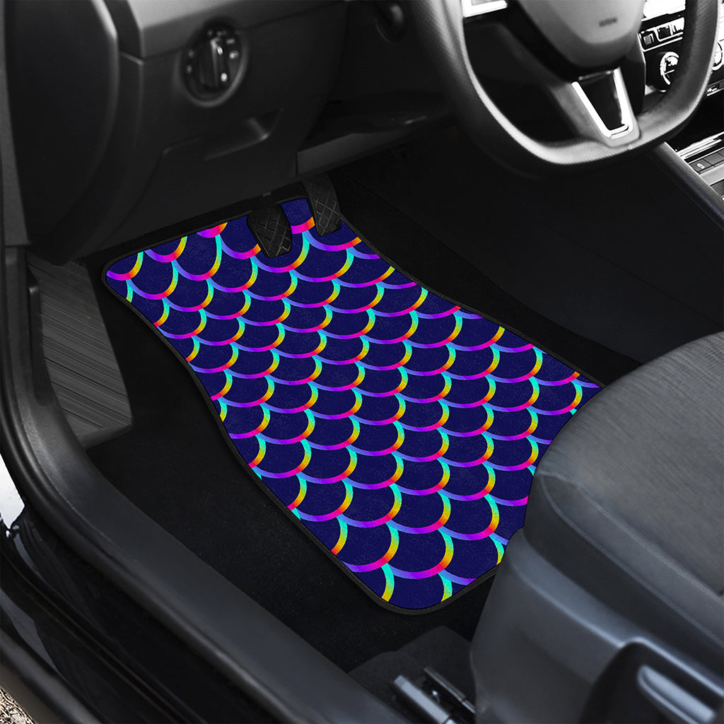 Mermaid Scales Pattern Print Front Car Floor Mats