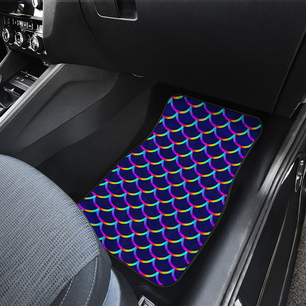 Mermaid Scales Pattern Print Front Car Floor Mats