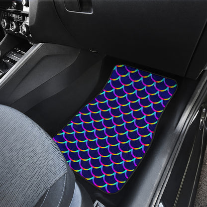 Mermaid Scales Pattern Print Front Car Floor Mats