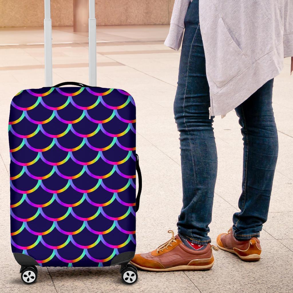 Mermaid Scales Pattern Print Luggage Cover GearFrost