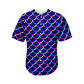 Mermaid Scales Pattern Print Men's Baseball Jersey