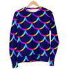 Mermaid Scales Pattern Print Men's Crewneck Sweatshirt GearFrost