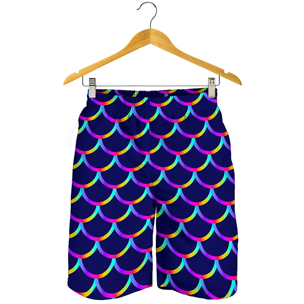 Mermaid Scales Pattern Print Men's Shorts