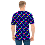 Mermaid Scales Pattern Print Men's T-Shirt