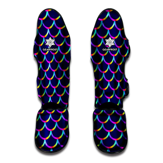 Mermaid Scales Pattern Print Muay Thai Shin Guard