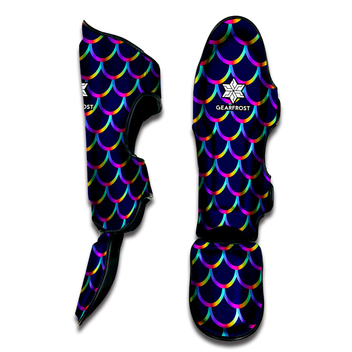 Mermaid Scales Pattern Print Muay Thai Shin Guard
