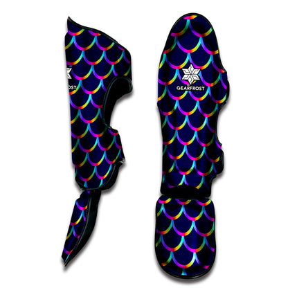 Mermaid Scales Pattern Print Muay Thai Shin Guard