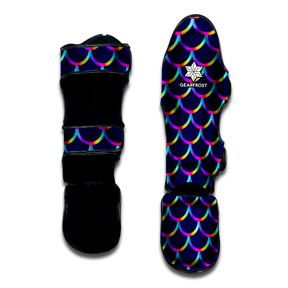 Mermaid Scales Pattern Print Muay Thai Shin Guard