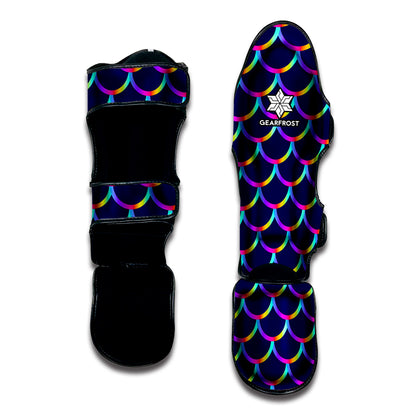 Mermaid Scales Pattern Print Muay Thai Shin Guard