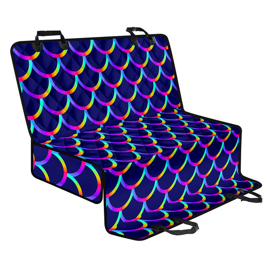 Mermaid Scales Pattern Print Pet Car Back Seat Cover