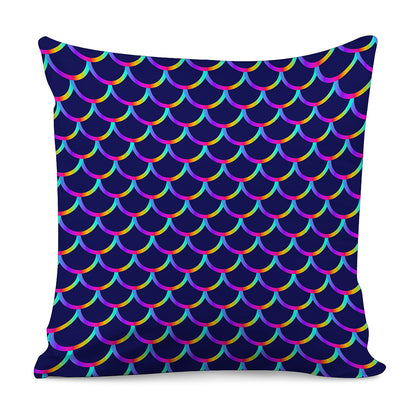 Mermaid Scales Pattern Print Pillow Cover