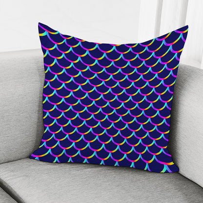 Mermaid Scales Pattern Print Pillow Cover