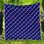 Mermaid Scales Pattern Print Quilt