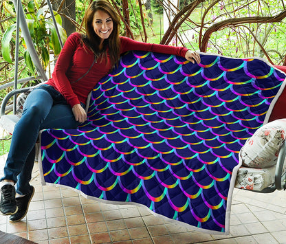 Mermaid Scales Pattern Print Quilt