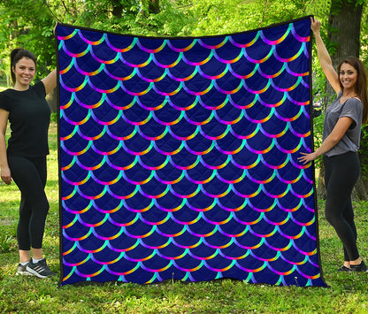 Mermaid Scales Pattern Print Quilt