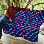 Mermaid Scales Pattern Print Quilt