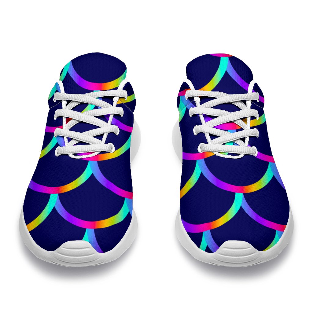 Mermaid Scales Pattern Print Sport Shoes GearFrost