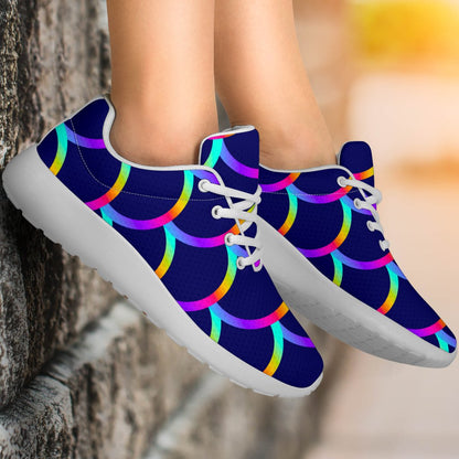 Mermaid Scales Pattern Print Sport Shoes GearFrost