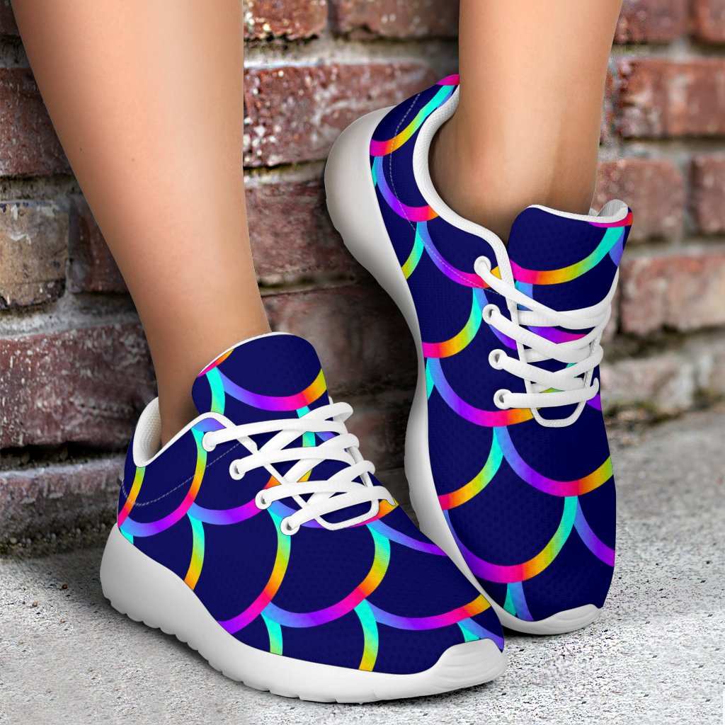 Mermaid Scales Pattern Print Sport Shoes GearFrost