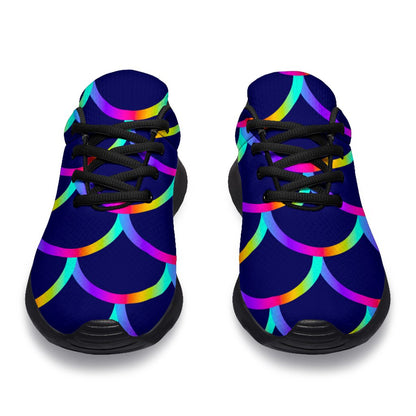 Mermaid Scales Pattern Print Sport Shoes GearFrost