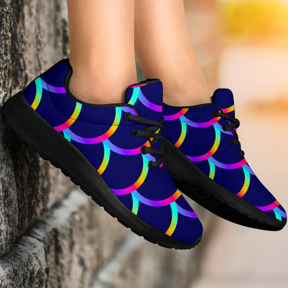 Mermaid Scales Pattern Print Sport Shoes GearFrost