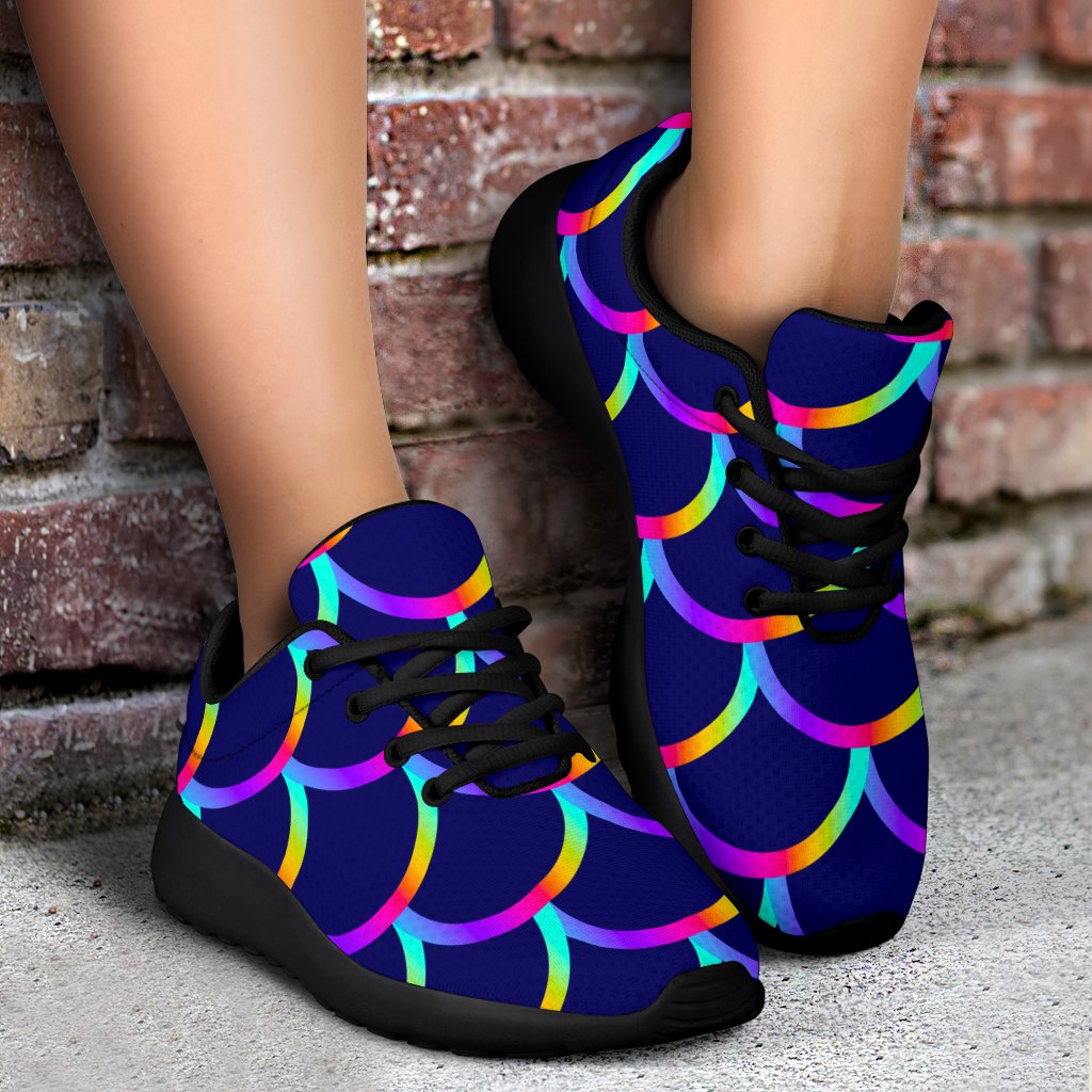 Mermaid Scales Pattern Print Sport Shoes GearFrost