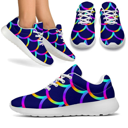 Mermaid Scales Pattern Print Sport Shoes GearFrost