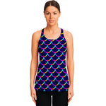 Mermaid Scales Pattern Print Women's Racerback Tank Top