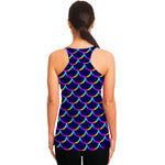 Mermaid Scales Pattern Print Women's Racerback Tank Top