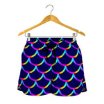 Mermaid Scales Pattern Print Women's Shorts