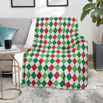 Merry Christmas Argyle Pattern Print Blanket