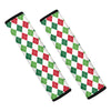 Merry Christmas Argyle Pattern Print Car Seat Belt Covers