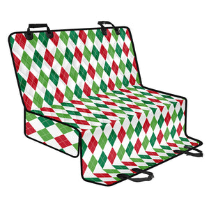 Merry Christmas Argyle Pattern Print Pet Car Back Seat Cover