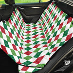 Merry Christmas Argyle Pattern Print Pet Car Back Seat Cover