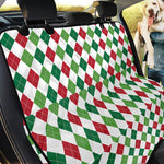 Merry Christmas Argyle Pattern Print Pet Car Back Seat Cover