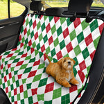 Merry Christmas Argyle Pattern Print Pet Car Back Seat Cover