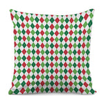 Merry Christmas Argyle Pattern Print Pillow Cover