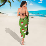 Merry Christmas Bells Pattern Print Beach Sarong Wrap