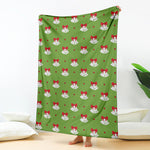 Merry Christmas Bells Pattern Print Blanket