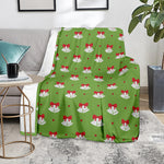 Merry Christmas Bells Pattern Print Blanket