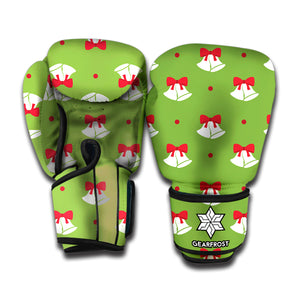 Merry Christmas Bells Pattern Print Boxing Gloves