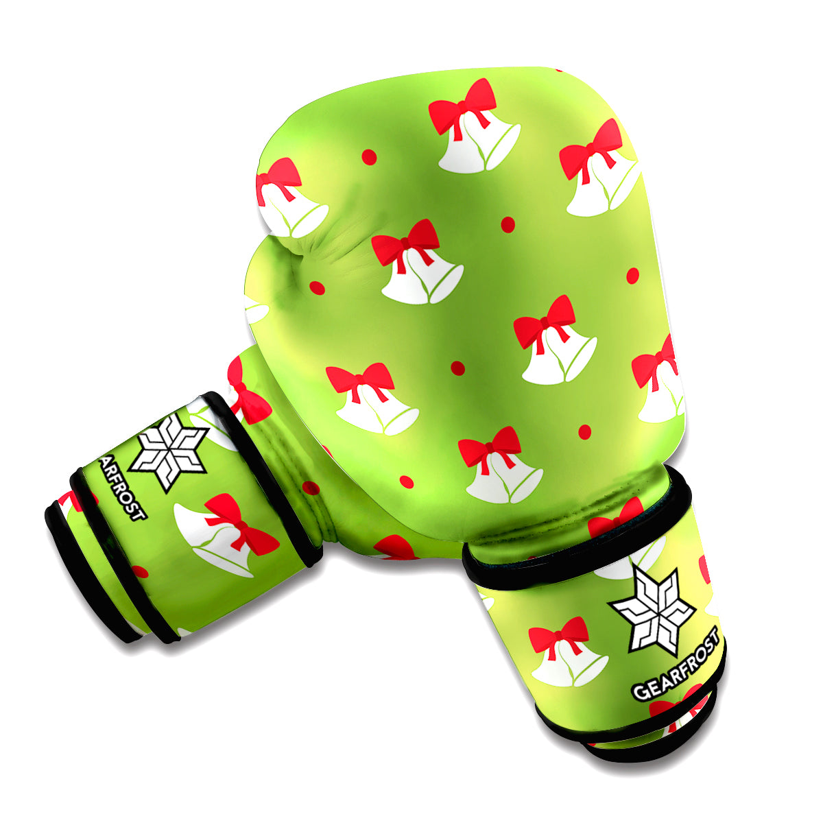 Merry Christmas Bells Pattern Print Boxing Gloves