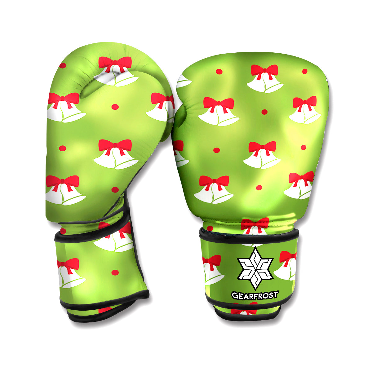 Merry Christmas Bells Pattern Print Boxing Gloves