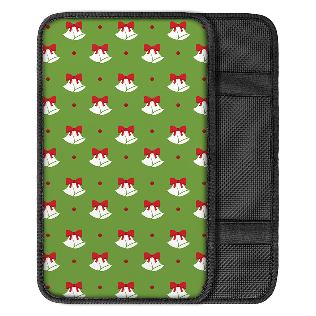 Merry Christmas Bells Pattern Print Car Center Console Cover